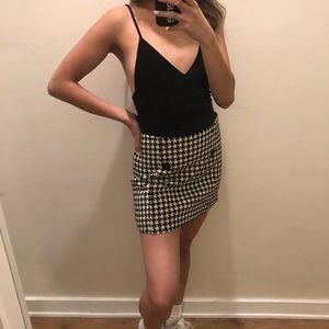 Vintage Houndstooth Mini Skirt
